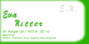 eva mitter business card